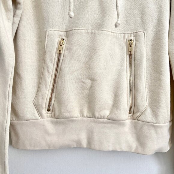 Aviator Nation Ninja Hoodie Pullover Jacket in Vintage White Sz Small Sweatshirt - Picture 5 of 11